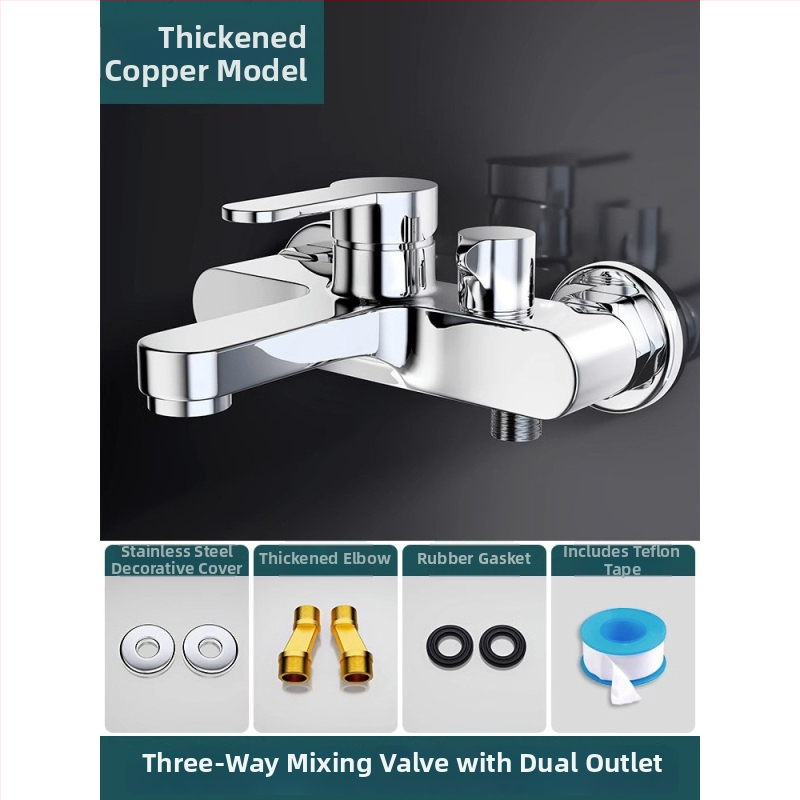 Душ комплект от мед, скрит вградим монтаж, модел 85-1, 1.6 MPa, функции дъжд и мехури, кръгла душ глава, модерен минималистичен стил