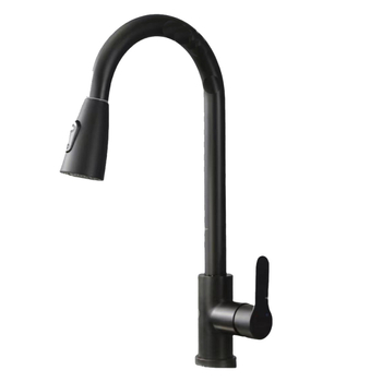 Nerūdijančio plieno ištraukiamas virtuvės čiaupas, vienos skylės montavimas, keramikinis diskas vožtuvas, modelis 1200