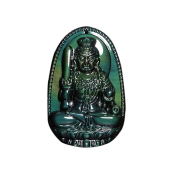 Privjesak od obsidijana s osobnim Buddha zaštitnikom i osam božanstava čuvara