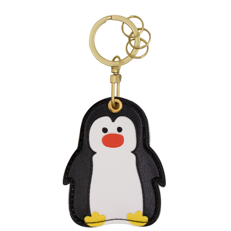 Nahkkaarditasku võtmehoidjaga – ligipääsukaartidele, loomamustriga, tänavust mood, unisex, 2024 kevad