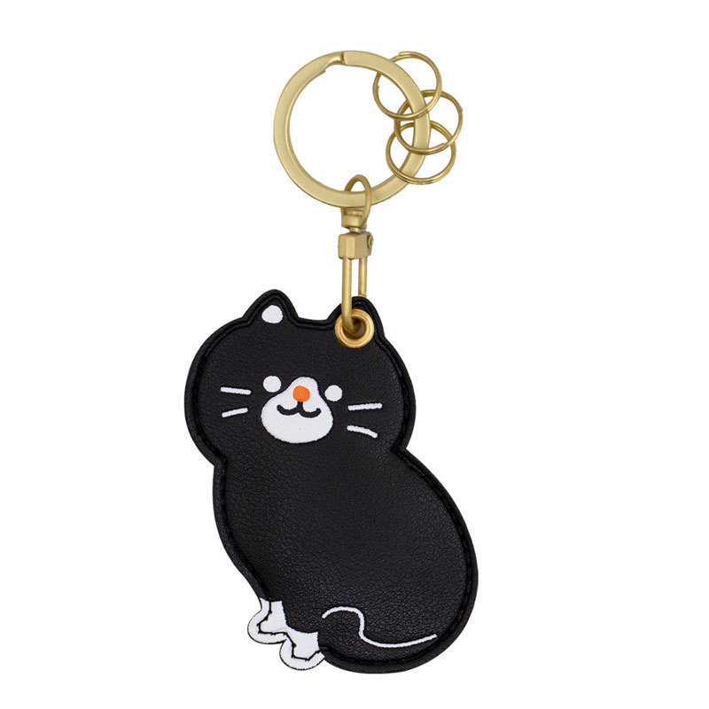 Nahkkaarditasku võtmehoidjaga – ligipääsukaartidele, loomamustriga, tänavust mood, unisex, 2024 kevad