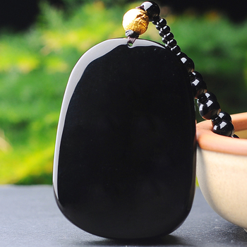 Κολιέ με κρεμαστό δράκο από οψιδιαν - Μεσαιωνικό στυλ, GS021 Obsidian Dragon, Super God Jewelry