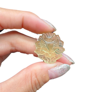 Κρεμαστό με κρύσταλλο κιτρίνης – τρισδιάστατη εννιάουρη αλεπού