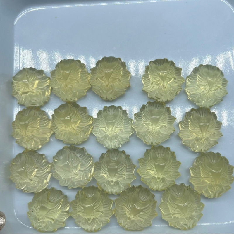 Κρεμαστό με κρύσταλλο κιτρίνης – τρισδιάστατη εννιάουρη αλεπού