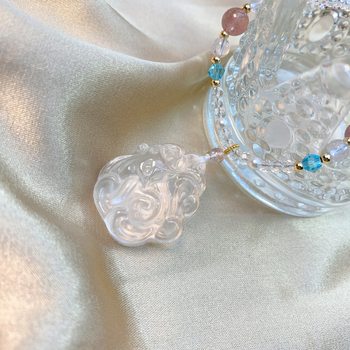 Κολιέ με κρύσταλλο, αρχικός σχεδιασμός, στοιχεία από κράμα, χωρίς πλευρικά πετράδια