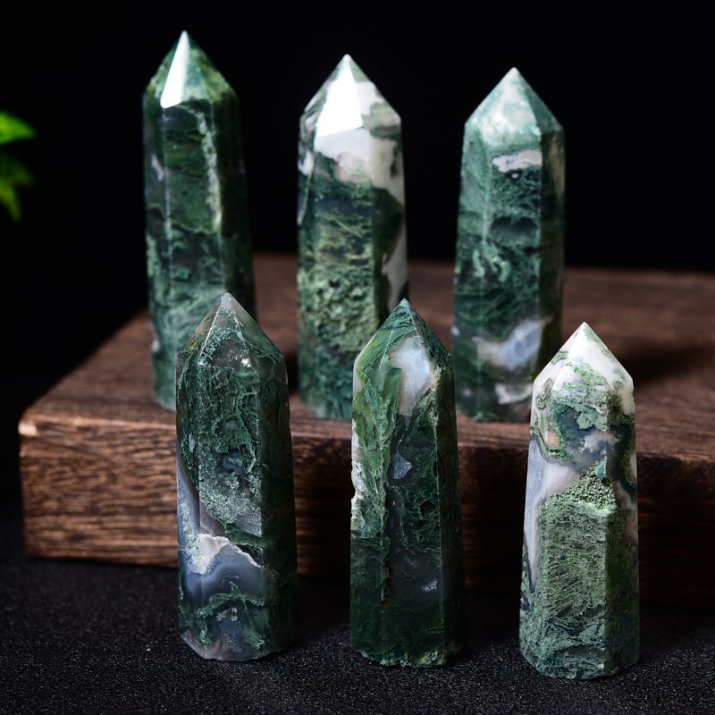 Kristalna kolona s hexagonalnim prizmom (Materijal: Aqua agate; Stil: modernna jednostavnost; Marka: Shuo Zun; Pakiranje: PP vrećica)