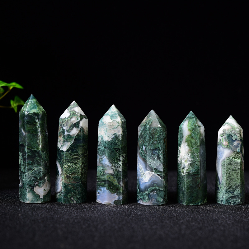 Kristalna kolona s hexagonalnim prizmom (Materijal: Aqua agate; Stil: modernna jednostavnost; Marka: Shuo Zun; Pakiranje: PP vrećica)