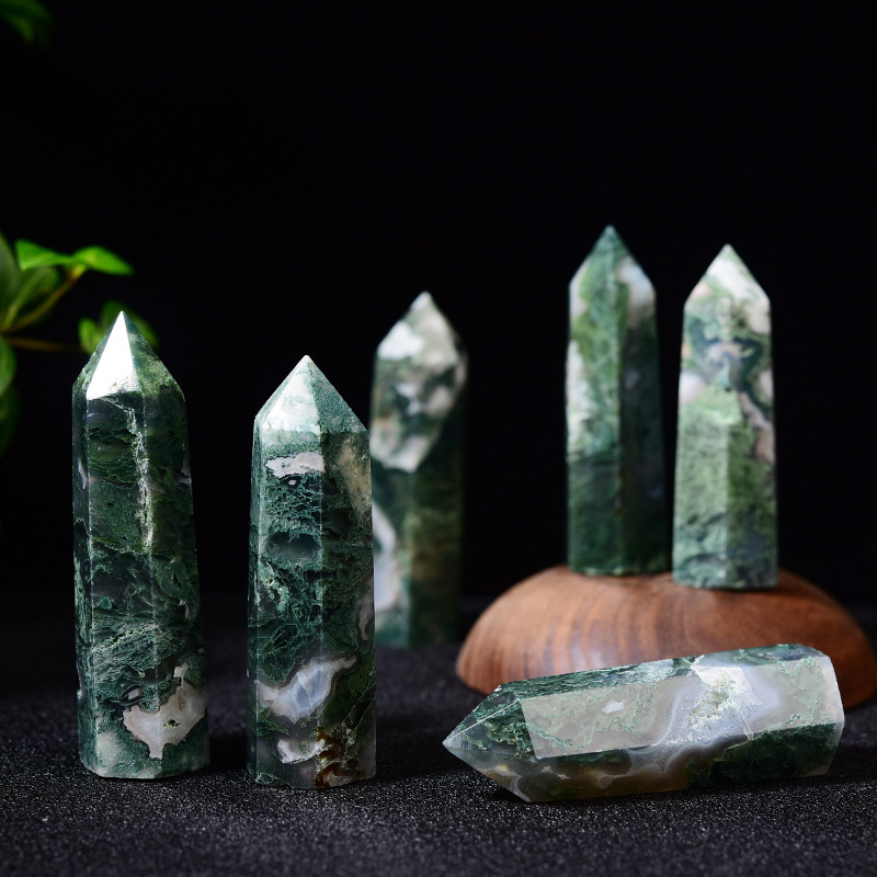 Kristalna kolona s hexagonalnim prizmom (Materijal: Aqua agate; Stil: modernna jednostavnost; Marka: Shuo Zun; Pakiranje: PP vrećica)