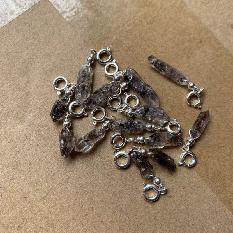 Kristály medálos nyaklánc, kézzel készített, geometriai kialakítás, kötél lánccal, uniszex