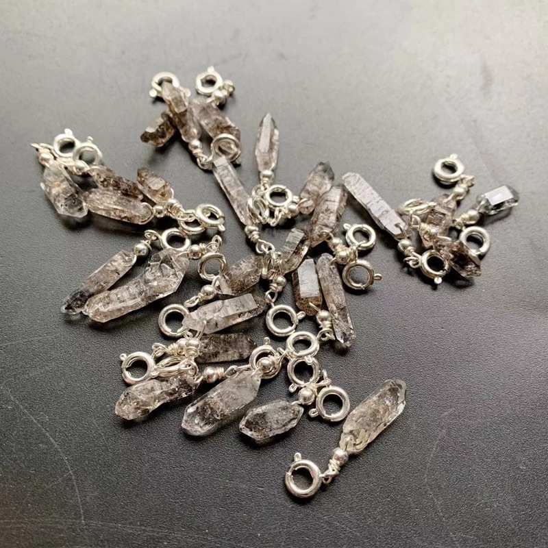 Kristály medálos nyaklánc, kézzel készített, geometriai kialakítás, kötél lánccal, uniszex