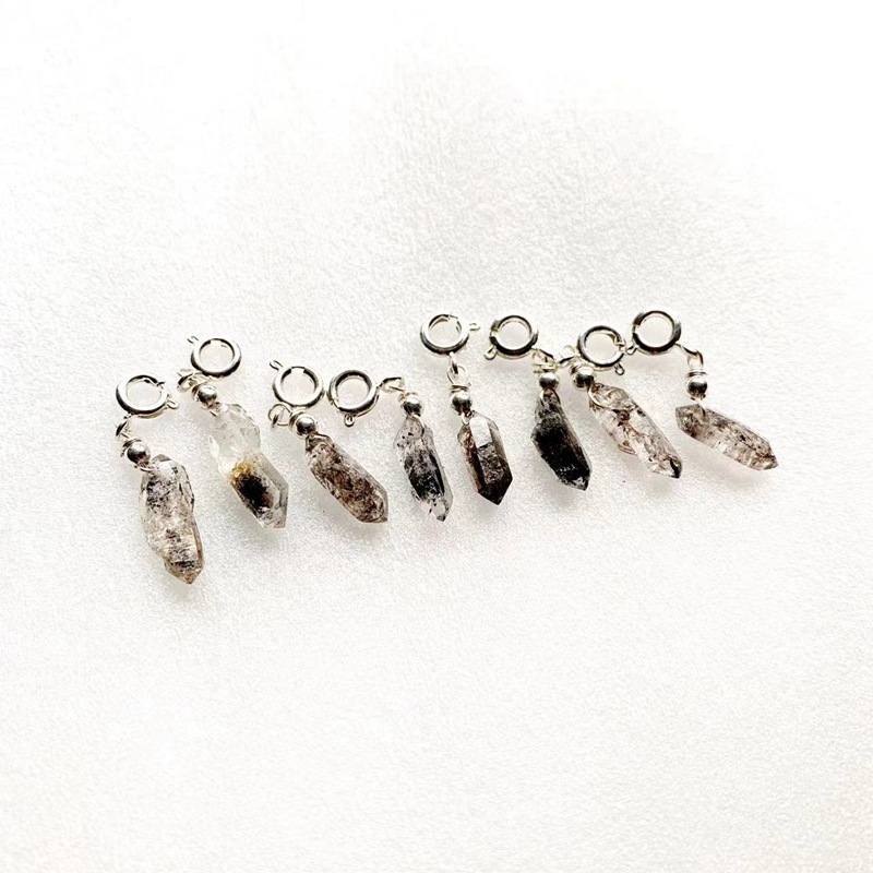 Kristály medálos nyaklánc, kézzel készített, geometriai kialakítás, kötél lánccal, uniszex