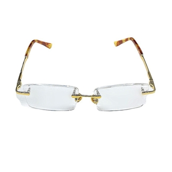 Naočale za čitanje s lećama od prirodnog materijala, bez okvira, kvadratnog oblika, okvir od titanijeve legure, zaštita od zračenja, UV zaštita i zaštita od plavog svjetla, pogodne za ovalno lice i starije muškarce.