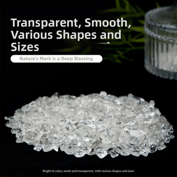 Balts kristāla grants akvārija un puķu poda dekorēšanai, demagnetizējošs akmens, izskats: neapstrādāts akmens, izcelsme: Shantou