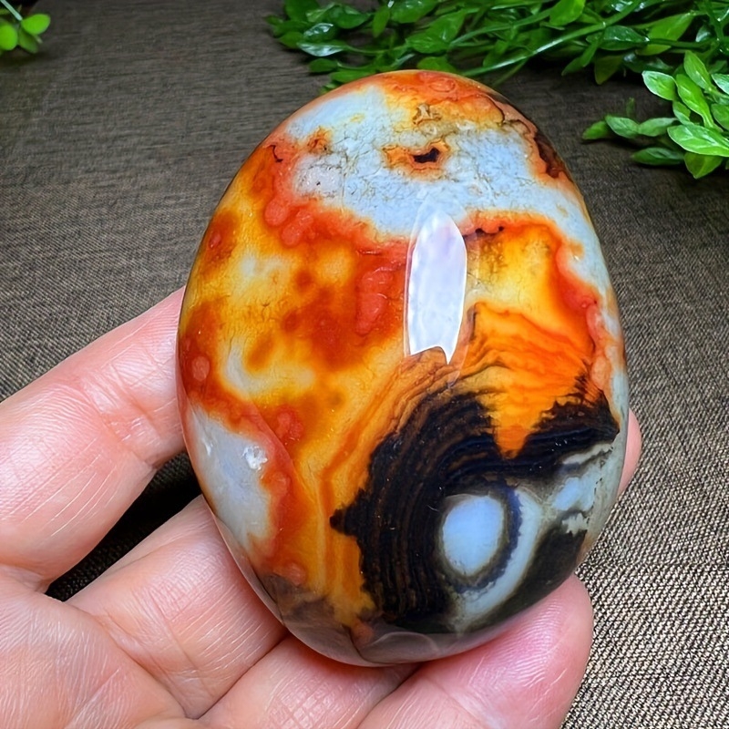 Sardonyx achát nyers kő kéz darab – modern minimalist stílus, kristályos anyag, PP zacskóban csomagolva