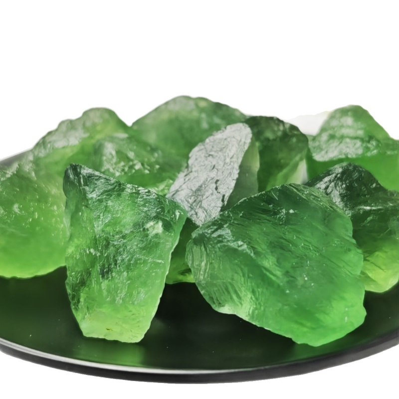 Prirodni fluoritni sirovi kristal za kućnu dekoraciju, geometrijski difuzor kamen, kristalni materijal; kineski stil; pogodan kao osobni dar
