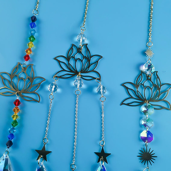 Kristalni sun catcher viseća dekoracija za prozor i vrt, moderni minimalistički dizajn, pakirano u PP vrećicu