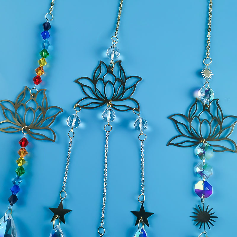 Kristalni sun catcher viseća dekoracija za prozor i vrt, moderni minimalistički dizajn, pakirano u PP vrećicu
