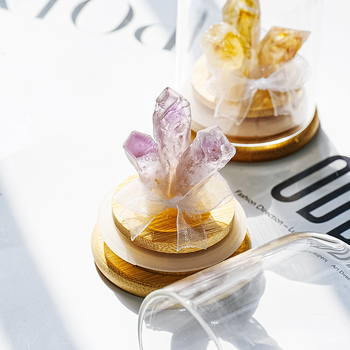 Ametistno kristalno stablo sreće – stolna ukrasna boca želja, moderna geometrija, kartonsko pakiranje