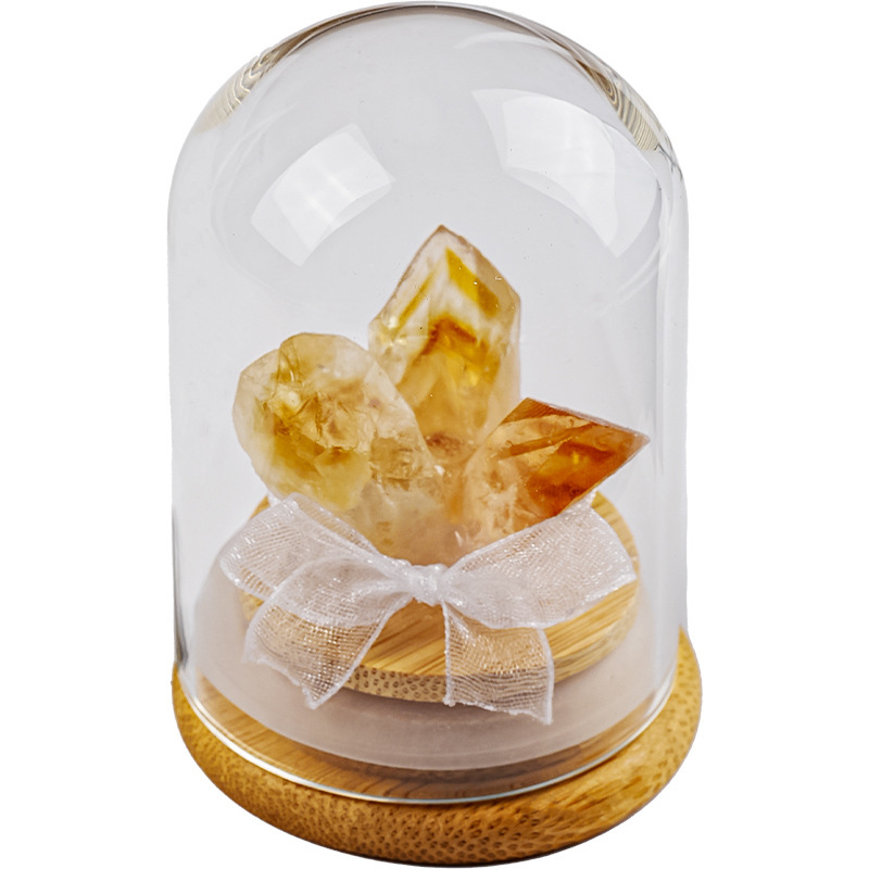 Ametistno kristalno stablo sreće – stolna ukrasna boca želja, moderna geometrija, kartonsko pakiranje