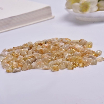 Citrin kristalni šljunak za akvarij i dekoraciju posuda — Kunyou Jewelry; Materijal: Citrine; Kategorija: Crystal Gravel; Pakiranje: PP vrećica, pojedinačno pakirano; Stil: Moderna jednostavnost