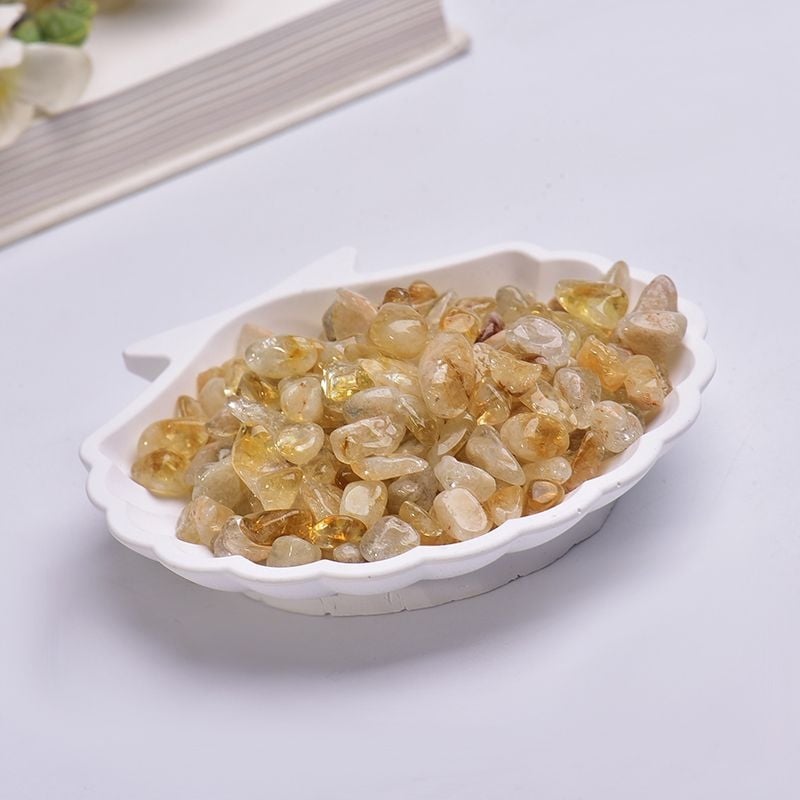 Citrin kristalni šljunak za akvarij i dekoraciju posuda — Kunyou Jewelry; Materijal: Citrine; Kategorija: Crystal Gravel; Pakiranje: PP vrećica, pojedinačno pakirano; Stil: Moderna jednostavnost