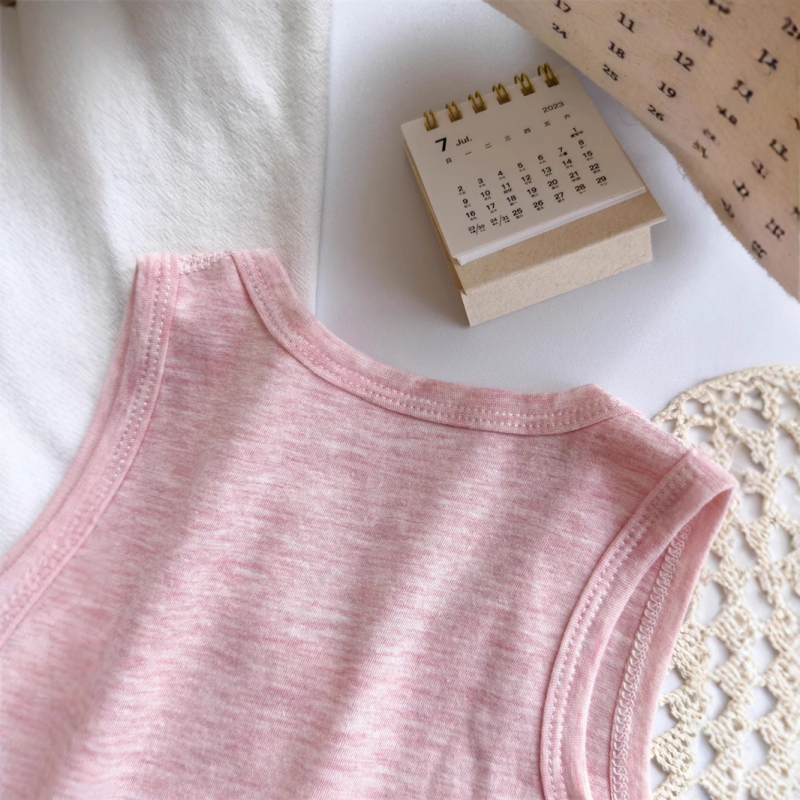 Bērnu bez piedurknēm kokvilnas veste ar svītrainu rakstu, 80% kokvilna, pavasaris–vasara, universāla