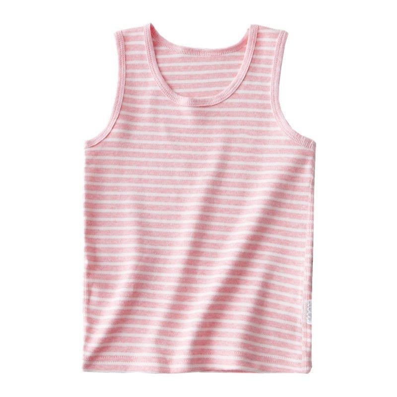 Bērnu bez piedurknēm kokvilnas veste ar svītrainu rakstu, 80% kokvilna, pavasaris–vasara, universāla