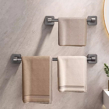 Стенно монтиран държач за кърпи, пластмасов, носимост до 10 кг, еднослоен, боядисано покритие, модерен и изчистен стил