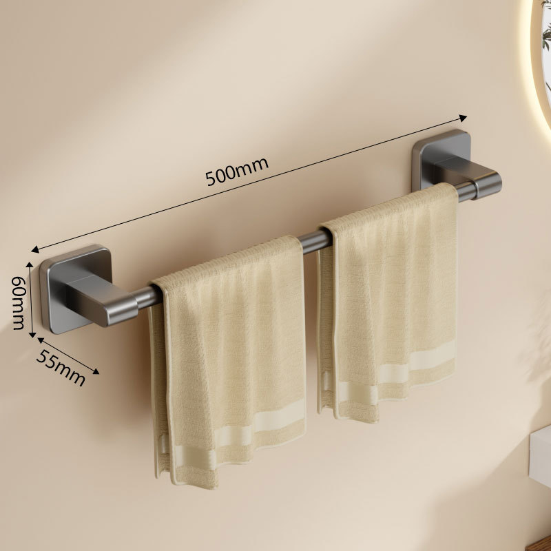 Стенно монтиран държач за кърпи, пластмасов, носимост до 10 кг, еднослоен, боядисано покритие, модерен и изчистен стил