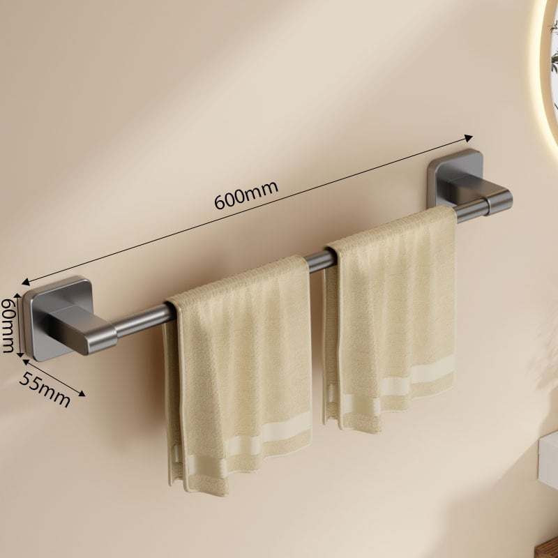 Стенно монтиран държач за кърпи, пластмасов, носимост до 10 кг, еднослоен, боядисано покритие, модерен и изчистен стил