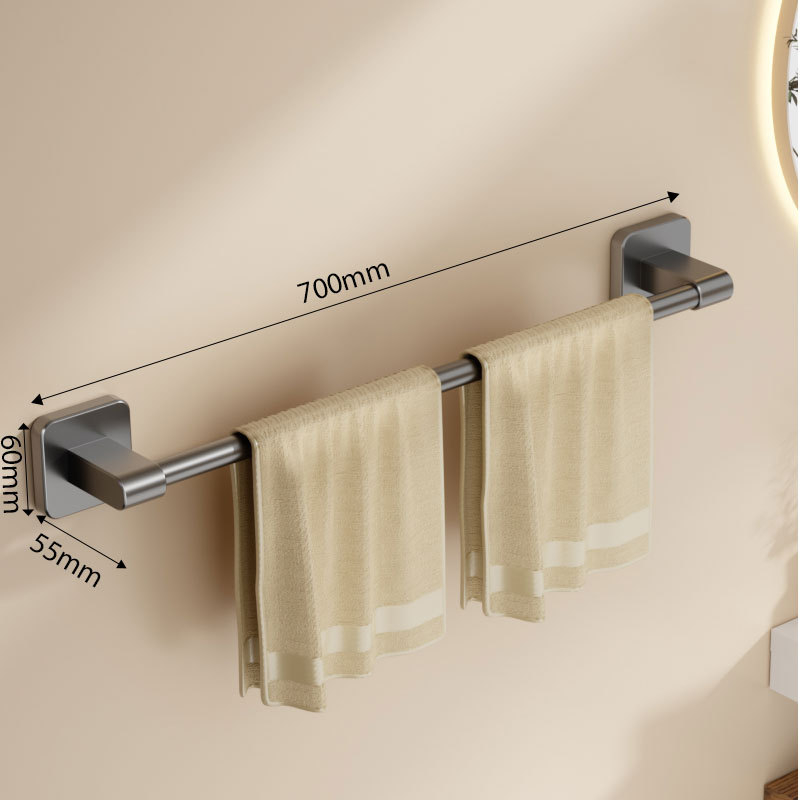 Стенно монтиран държач за кърпи, пластмасов, носимост до 10 кг, еднослоен, боядисано покритие, модерен и изчистен стил