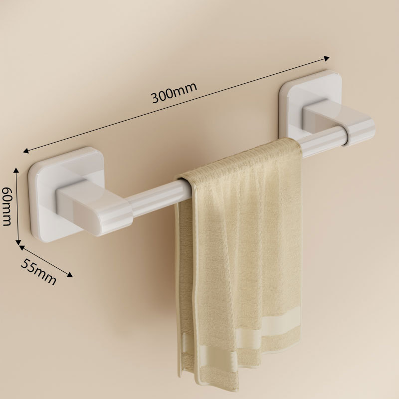 Стенно монтиран държач за кърпи, пластмасов, носимост до 10 кг, еднослоен, боядисано покритие, модерен и изчистен стил