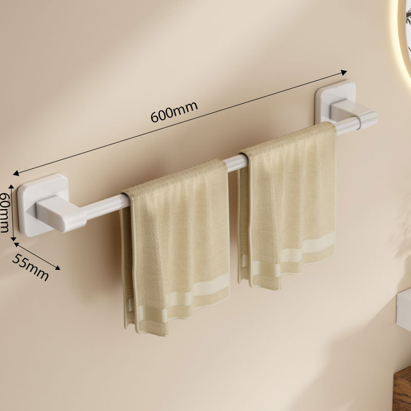 Стенно монтиран държач за кърпи, пластмасов, носимост до 10 кг, еднослоен, боядисано покритие, модерен и изчистен стил