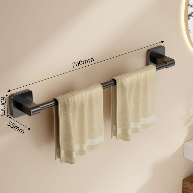 Стенно монтиран държач за кърпи, пластмасов, носимост до 10 кг, еднослоен, боядисано покритие, модерен и изчистен стил