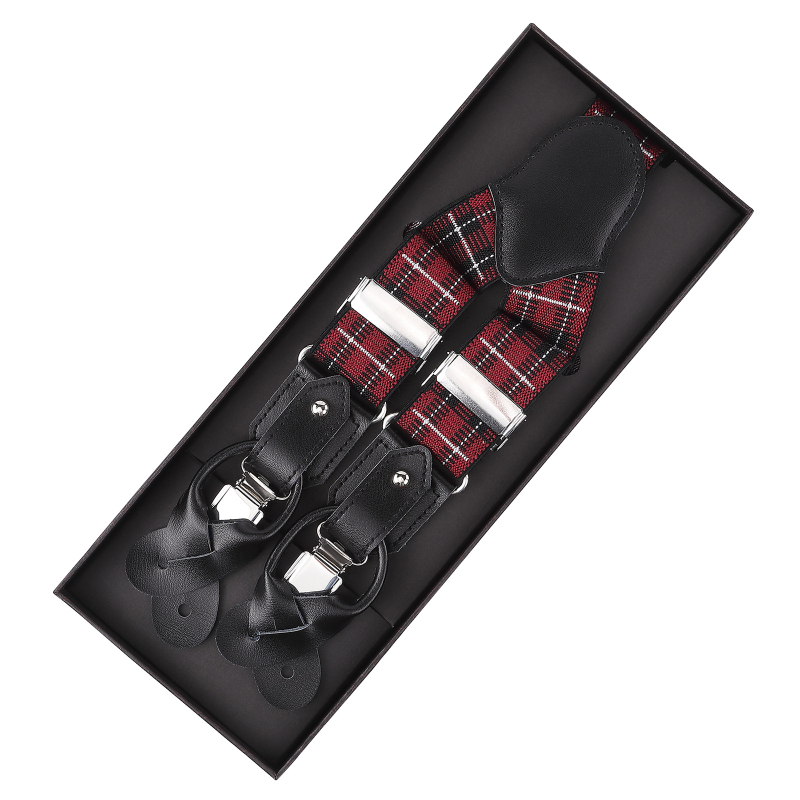 Muške naramenice od teleće kože, 3 kopče, podesive duljine, snažna elastičnost, križni stražnji dizajn, kompatibilne s gumbima i kopčama