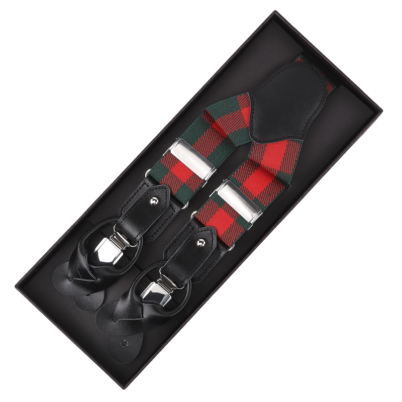 Muške naramenice od teleće kože, 3 kopče, podesive duljine, snažna elastičnost, križni stražnji dizajn, kompatibilne s gumbima i kopčama