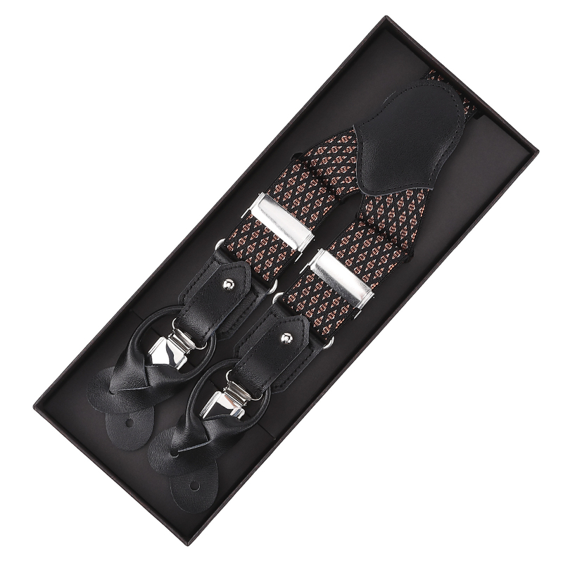 Muške naramenice od teleće kože, 3 kopče, podesive duljine, snažna elastičnost, križni stražnji dizajn, kompatibilne s gumbima i kopčama