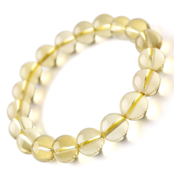 Βραχιόλι από χάντρες κιτρίνης με γεωμετρικό σχέδιο, unisex, φυσικός κρύσταλλος