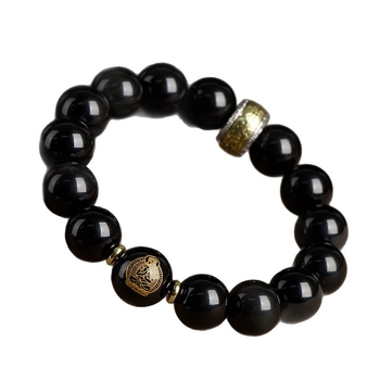 Narukvica od obsidijana sa zodijakom Budine ruke — Brand 3q, Podrijetlo Guangzhou, Proljeće 2025