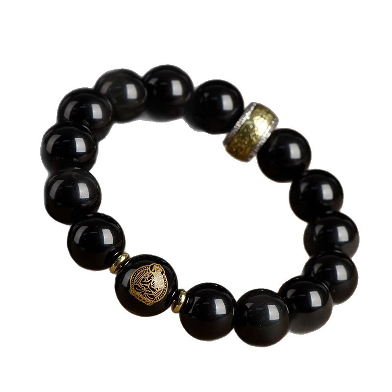 Narukvica od obsidijana sa zodijakom Budine ruke — Brand 3q, Podrijetlo Guangzhou, Proljeće 2025