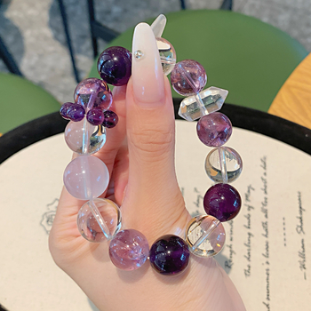 Narukvica od prirodnog kristala, ručno izrađene perle, unisex, originalni dizajn (porijeklo: Shantou)