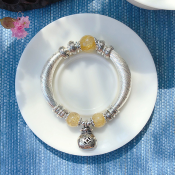 Bakrena narukvica, unisex, retro stil, porijeklo Guangzhou, metal s kvalitetom srebra