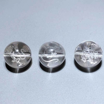 Bijele kristalne perle zodijaka – slobodne perle za narukvicu, DIY dodatak, izrezbarene