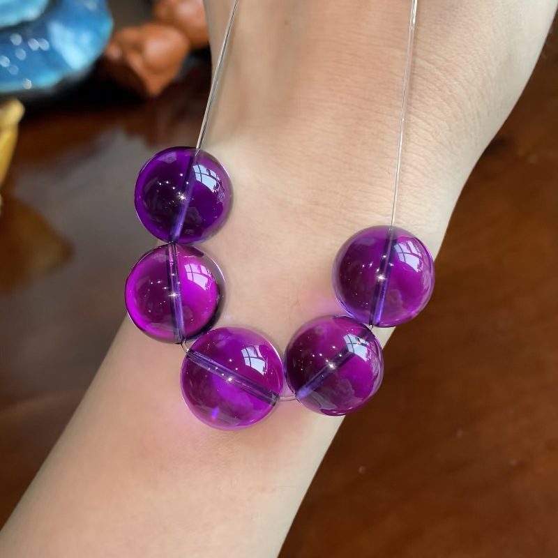 Βραχιόλι με χάντρες αμέθυστου, ασημένια στοιχεία 925, συσκευασία κουτί δώρου, κυκλοφορία άνοιξη 2025