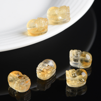 Beibeifu Pixiu βραχιόλι από κρύσταλλο κιτρίνης – σετ χάνδρες, μαζική συσκευασία, Άνοιξη 2024, κινέζικο στυλ