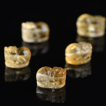 Beibeifu Pixiu βραχιόλι από κρύσταλλο κιτρίνης – σετ χάνδρες, μαζική συσκευασία, Άνοιξη 2024, κινέζικο στυλ