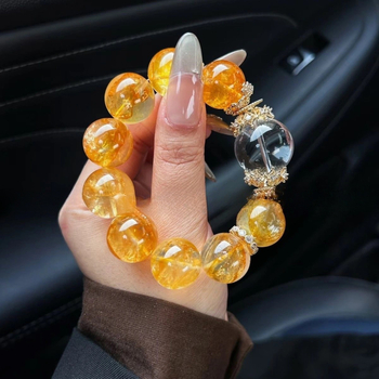 Βραχιόλι – κρύσταλλος τοπαζ, Υλικά: κράμα, τιτάνιο ατσάλι, 925 ασήμι, ελαστικό νήμα; Στυλ: Κινέζικος; Μοντέλο 1002901542; Ατομικά συσκευασμένο; Άνοιξη 2025