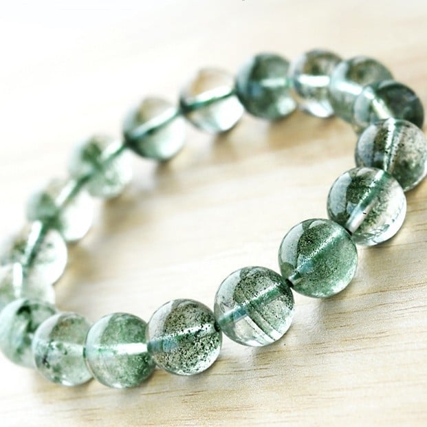 Narukvica od materijala Green Ghost, polirana površina, unisex, geometrijski dizajn, budističke perle