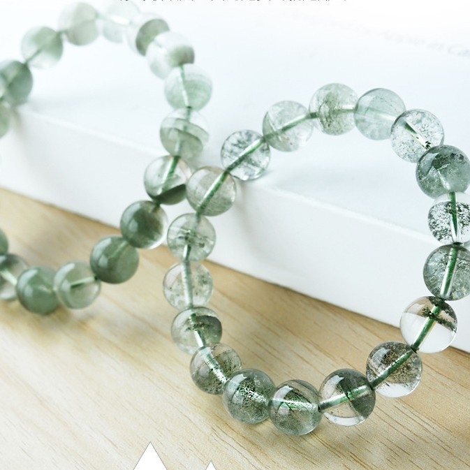 Narukvica od materijala Green Ghost, polirana površina, unisex, geometrijski dizajn, budističke perle