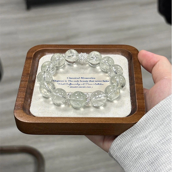 Βραχιόλι με κρυσταλλικά χάντρες, χωρίς πλευρικούς λίθους, σχέδιο με ενεργειακό λίθο, υλικά: κράμα, τιτάνιος χάλυβας, 925 ασήμι, ελαστικό κορδόνι, στυλ Χέμπερν.